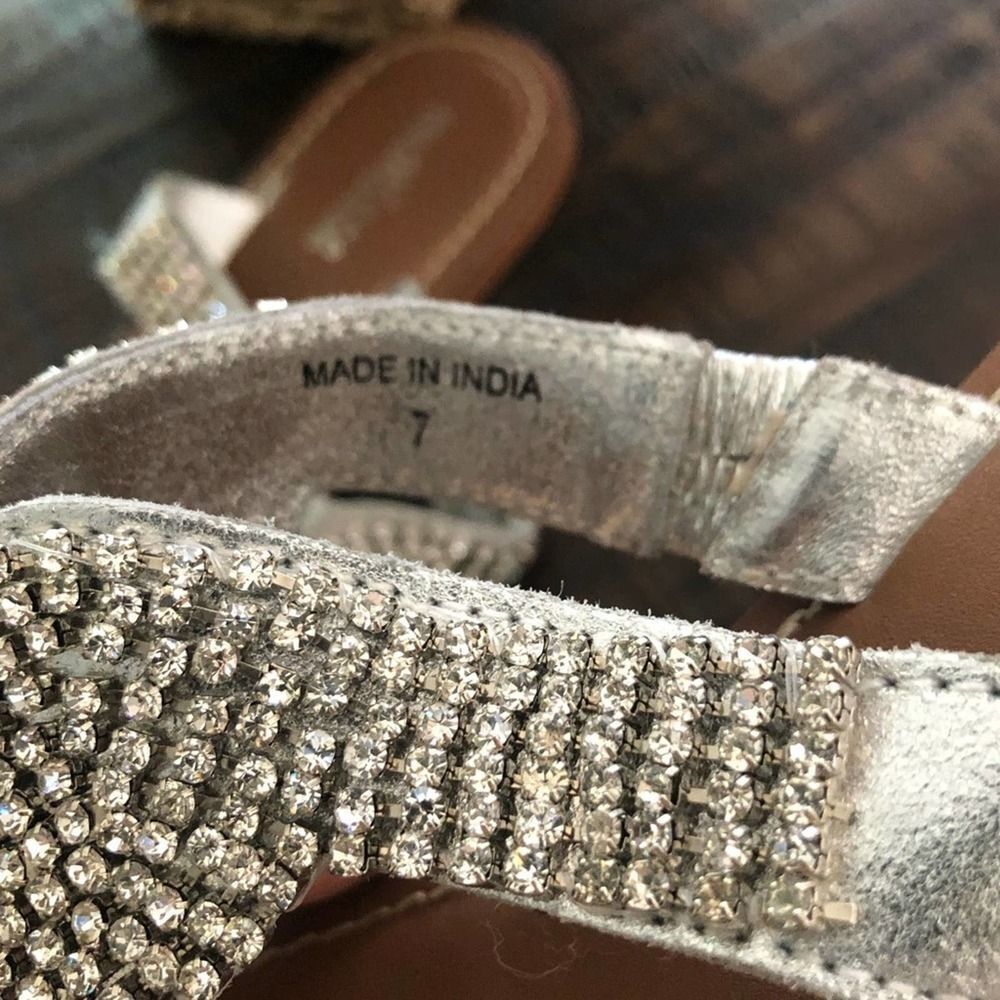 Matisse Silver Rhinestone Sandals 7 - Picture 3 of 4